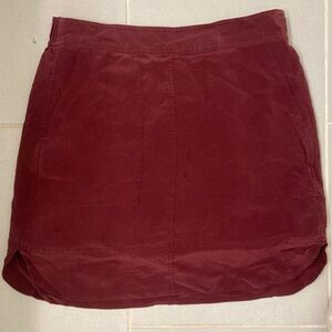 Madewell Burgundy Mini Skirt